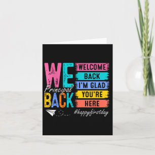 Welcome Back Im Glad Youre Here Back To School Pri Card