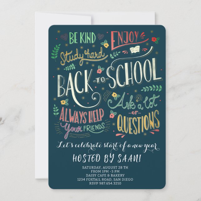 Welcome Back School Picnic Invitation (Front)