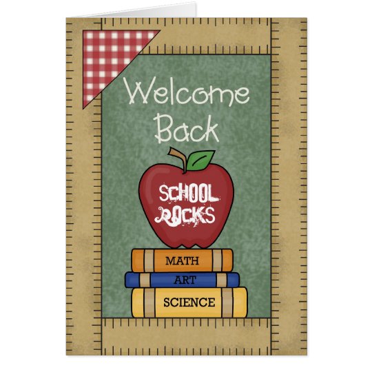Welcome Back School Rocks Greeting Card