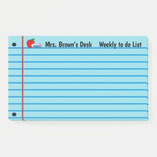 Welcome Back School Teacher's Desk Post It Notes