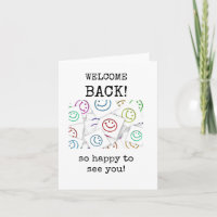Welcome Back, So Happy to See You, Card