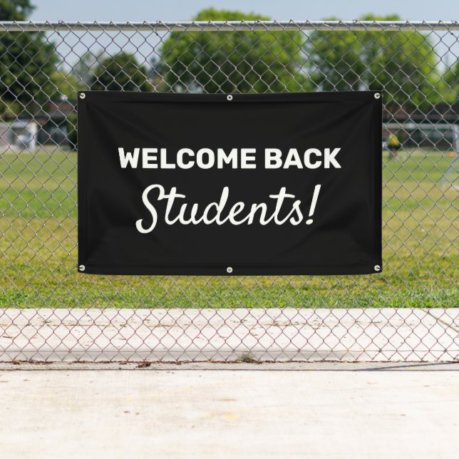 Welcome Back Students Customisable Outdoor Banner (Insitu)