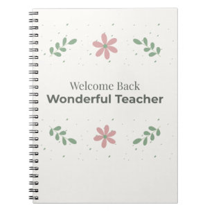 Welcome Back Teacher Notebook Back to School Gif
