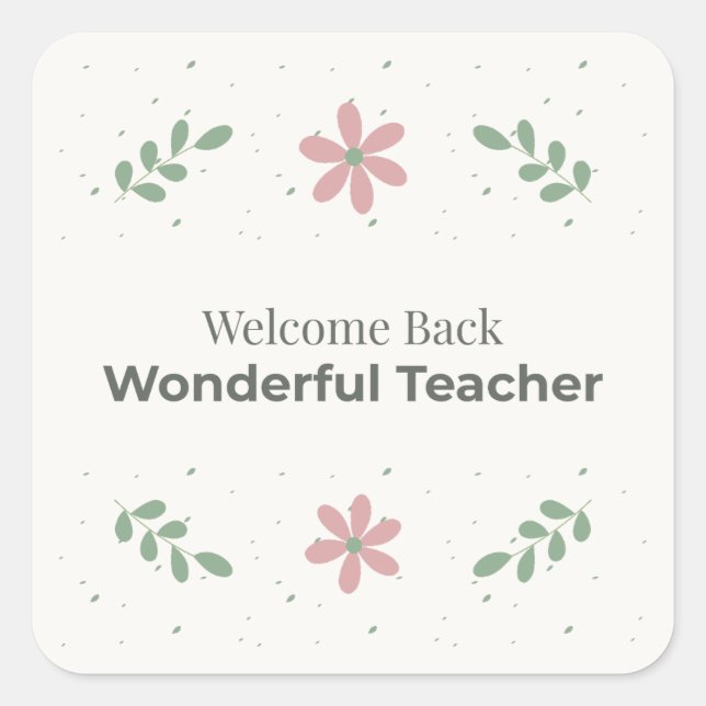 Welcome Back Teacher Sticker | Back to School Gift (Front)