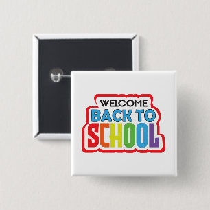 Welcome Back to School 15 Cm Square Badge