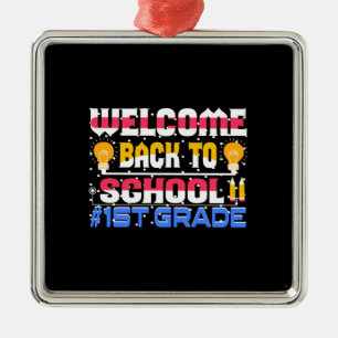 Welcome Back To School 1st Grade Metal Tree Decoration