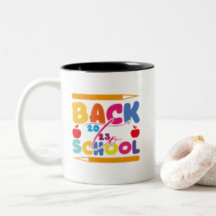 Welcome Back To School 2023 Two-Tone Coffee Mug