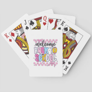 Welcome Back to School 2026 First Day Teachers Stu Playing Cards