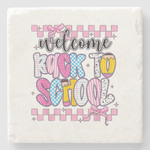 Welcome Back to School 2026 First Day Teachers Stu Stone Coaster