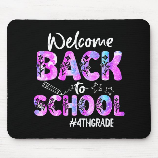 Welcome Back To School 4th Grade Back To School  Mouse Mat (Front)