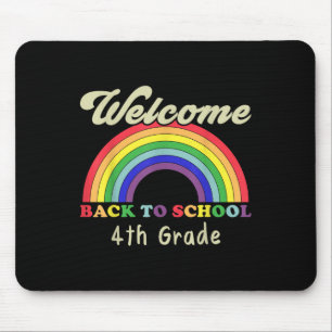 Welcome Back To School 4th Grade Teacher Student R Mouse Mat