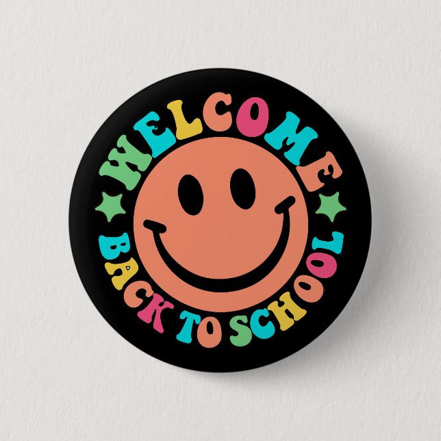 Welcome Back to School 6 Cm Round Badge (Front)
