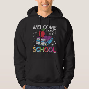 Welcome Back To School Books Chalkboard Teacher Hoodie