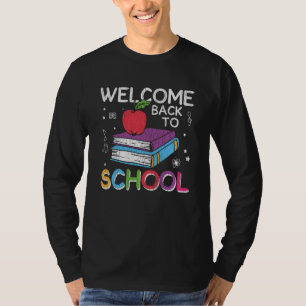 Welcome Back To School Books Chalkboard Teacher T-Shirt