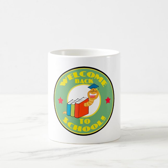 Welcome Back To School Bookworm Coffee Mug (Creator Uploaded)