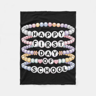 Welcome Back To School Bracelets First Day Of Scho Fleece Blanket