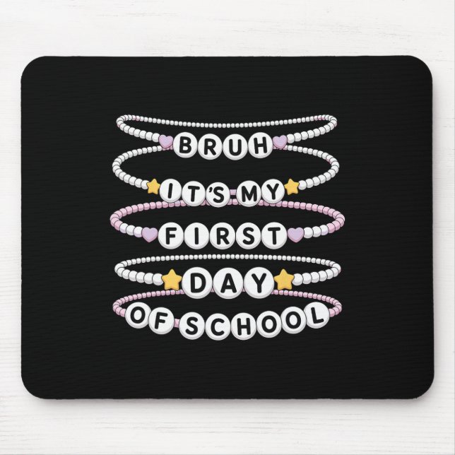Welcome Back To School Bracelets First Day Of Scho Mouse Mat (Front)