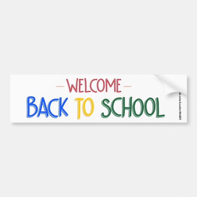 Welcome Back To School! Bumper Sticker (Front)