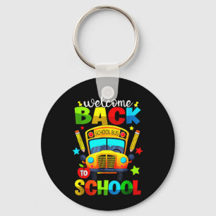 Welcome Back to School Bus 1st Day of School Key Ring
