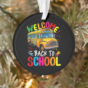 Welcome Back to School Bus 1st Day of School Ornament