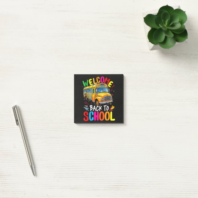 Welcome Back to School Bus 1st Day of School Post-it Notes (Office)