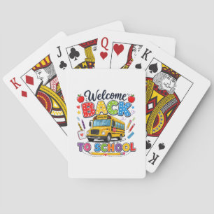 Welcome Back to School Bus Driver Tees First Day o Playing Cards