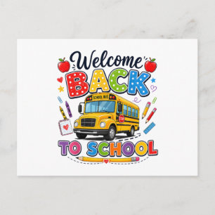 Welcome Back to School Bus Driver Tees First Day o Postcard