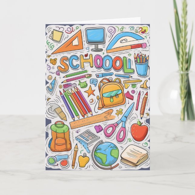  Welcome back to school! Card (Front)