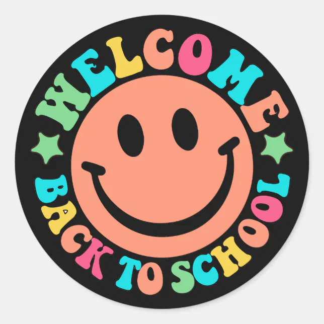 Welcom Back Sticker Welcome Back to School Classic Round Sticker | Zazzle