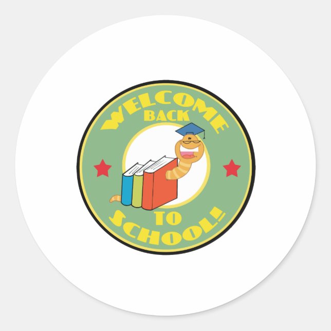 Welcome Back To School Classic Round Sticker (Front)