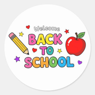 Welcome Back To School Colorful Stickers
