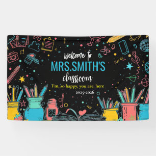Welcome Back to School Colourful First Day  Banner