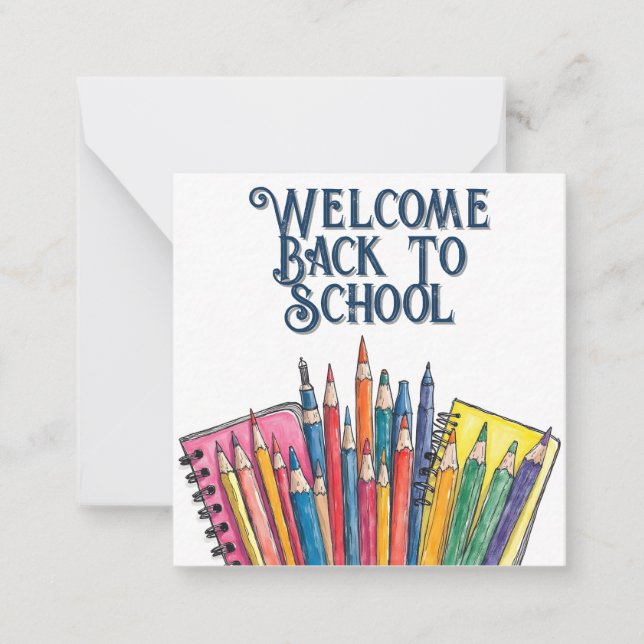Welcome Back to School – Colourful Start Card (Front)