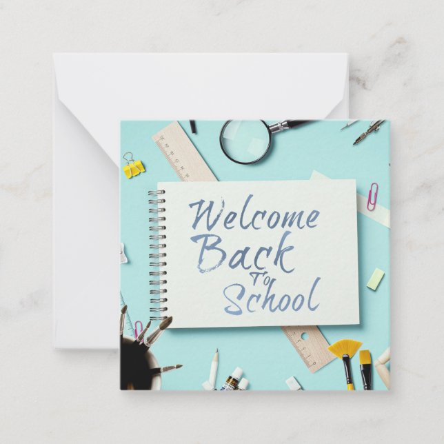 Welcome Back to School – Creative Notebook Style Card (Front)