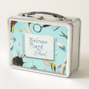 Welcome Back to School – Creative Notebook Style Metal Lunch Box