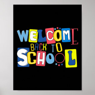 Welcome Back To School Cute Colourful Poster