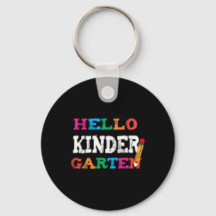 Welcome Back To School Cute Hello Kindergarten Key Ring