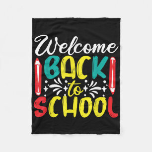 Welcome Back To School - First Day At School 2022  Fleece Blanket