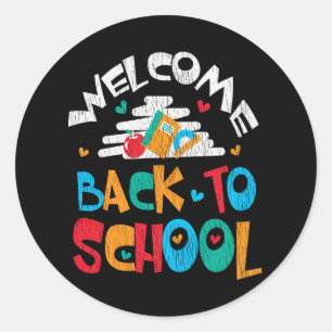 Welcome Back To School First Day of School Student Classic Round Sticker