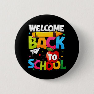 Welcome Back To School First Day of School Teacher 6 Cm Round Badge