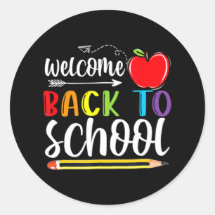 Welcome Back To School First Day Of School Teacher Classic Round Sticker