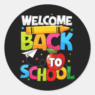 Welcome Back To School First Day of School Teacher Classic Round Sticker