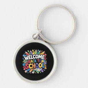 Welcome Back to School First Day of School Teacher Key Ring
