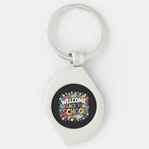 Welcome Back to School First Day of School Teacher Key Ring