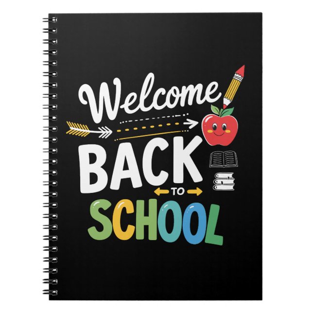 Welcome Back To School First Day of School Teacher Notebook (Front)
