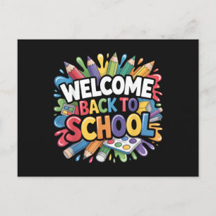 Welcome Back to School First Day of School Teacher Postcard