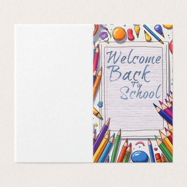 Welcome Back to School – Fun & Colourful (Outside Unfolded)