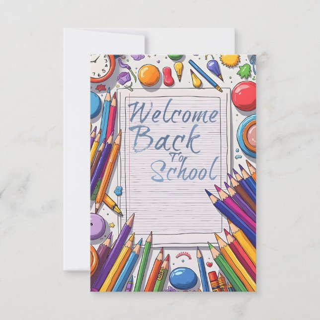 Welcome Back to School – Fun & Colourful (Front)