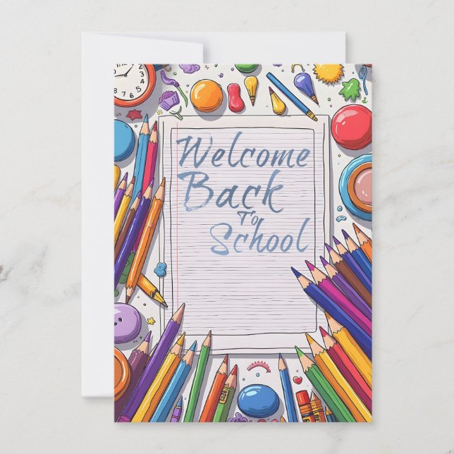 Welcome Back to School – Fun & Colourful (Front)