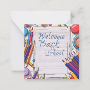 Welcome Back to School – Fun & Colourful Card